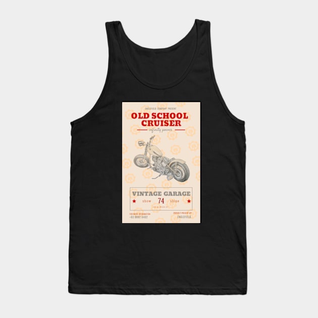 Cruiser Garage Old School Motorbike Tank Top by bert englefield 